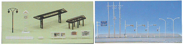 Dio-Town Series Road Plates -- Station Area Scenery Detail Parts
