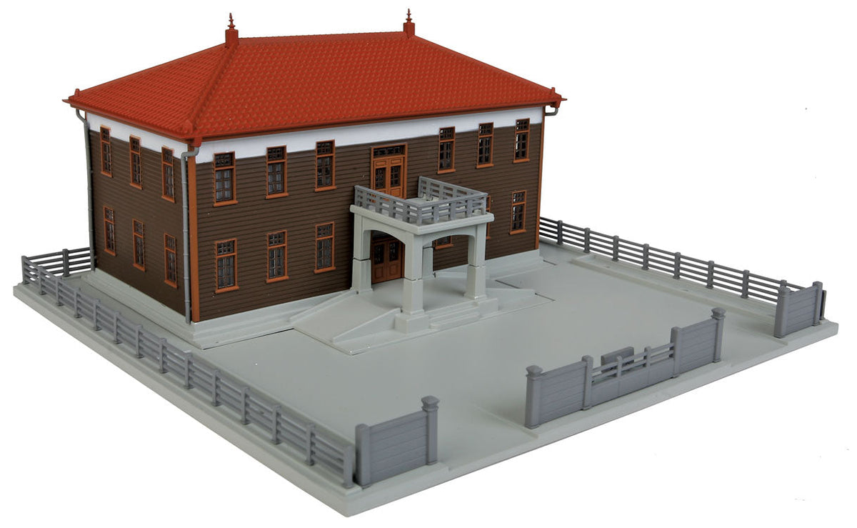 City Hall Building -- Assembled - Brown - 8 x 6-1/2 x 3"  20.3 x 16.5  7.6cm