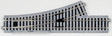 Manual Turnout - Unitrack -- Left-Hand, 9-3/4"  245mm Long, 19-1/4"  490mm Radius