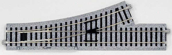 Manual Turnout - Unitrack -- Left-Hand, 9-3/4"  245mm Long, 19-1/4"  490mm Radius