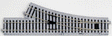 Manual Turnout - Unitrack -- Right Hand 9-3/4"  246mm Long, 19-1/4"  490mm Radius