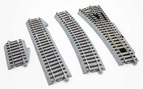 #4 Manual Turnout - Unitrack -- Left Hand - 21-5/8" 550mm 19 Degree Diverging Route