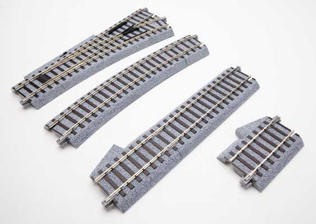 #4 Manual Turnout - Unitrack -- Right Hand - 21-5/8" 550mm 19 Degree Diverging Route