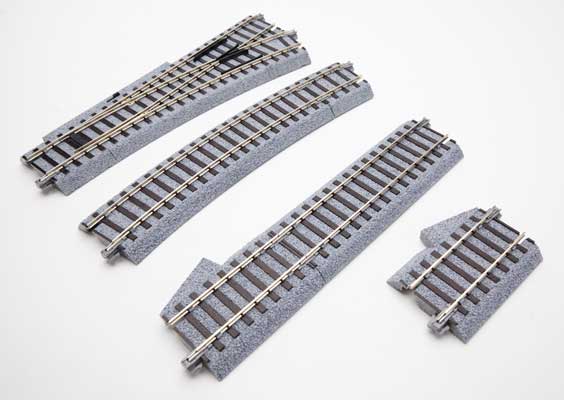 #4 Manual Turnout - Unitrack -- Right Hand - 21-5/8" 550mm 19 Degree Diverging Route