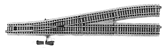 Unitrack - Powered Turnout -- #6 Left Hand - 19-3/8"  492mm; 34-1/8"  867mm Radius