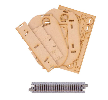 Mini Diorama - Laser-Cut Wood Kit -- Straight Base