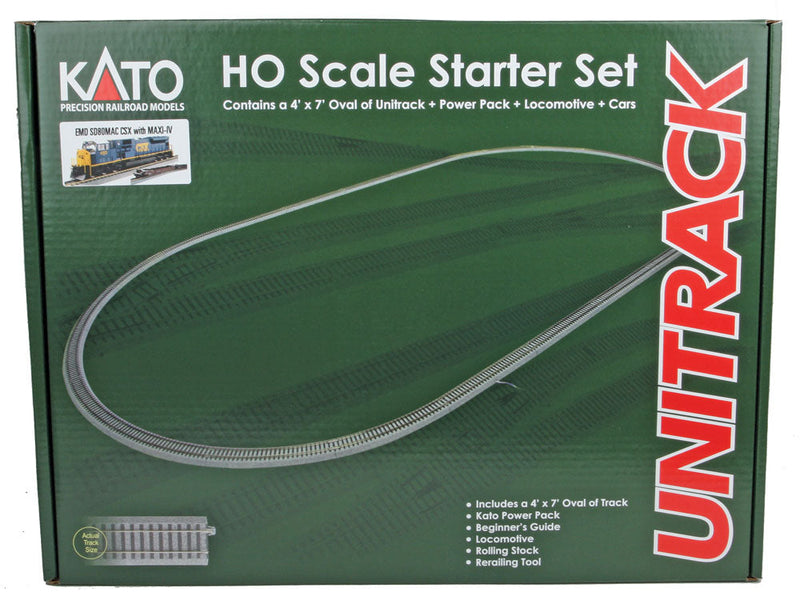 Freight Starter Set - Unitrack -- CSX SD80MAC, MAXI-IV Well Car