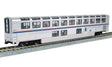 Superliner I Lounge- Lighted - Ready to Run -- Amtrak #33003 (Phase VI; silver, blue, red)