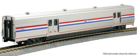 Viewliner II Baggage Car - Ready to Run -- Amtrak #61050 (Phase III Heritage; silver, blue, white, red)