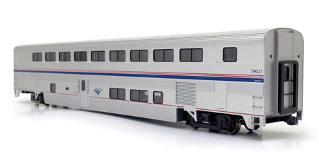 Superliner I Transition Sleeper - Ready to Run -- Amtrak #39041 (Phase IV; silver, blue, red)