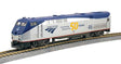 GE P42 Genesis - Sound, DCC, Working Ditch Lights -- Amtrak #46 (50th Anniversary Scheme, Phase V Late; silver, blue, gray)
