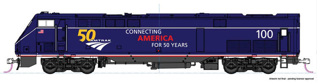 GE P42 Genesis - LokSound and DCC -- Amtrak 100 (50th Anniversary Scheme, Midnight Blue)