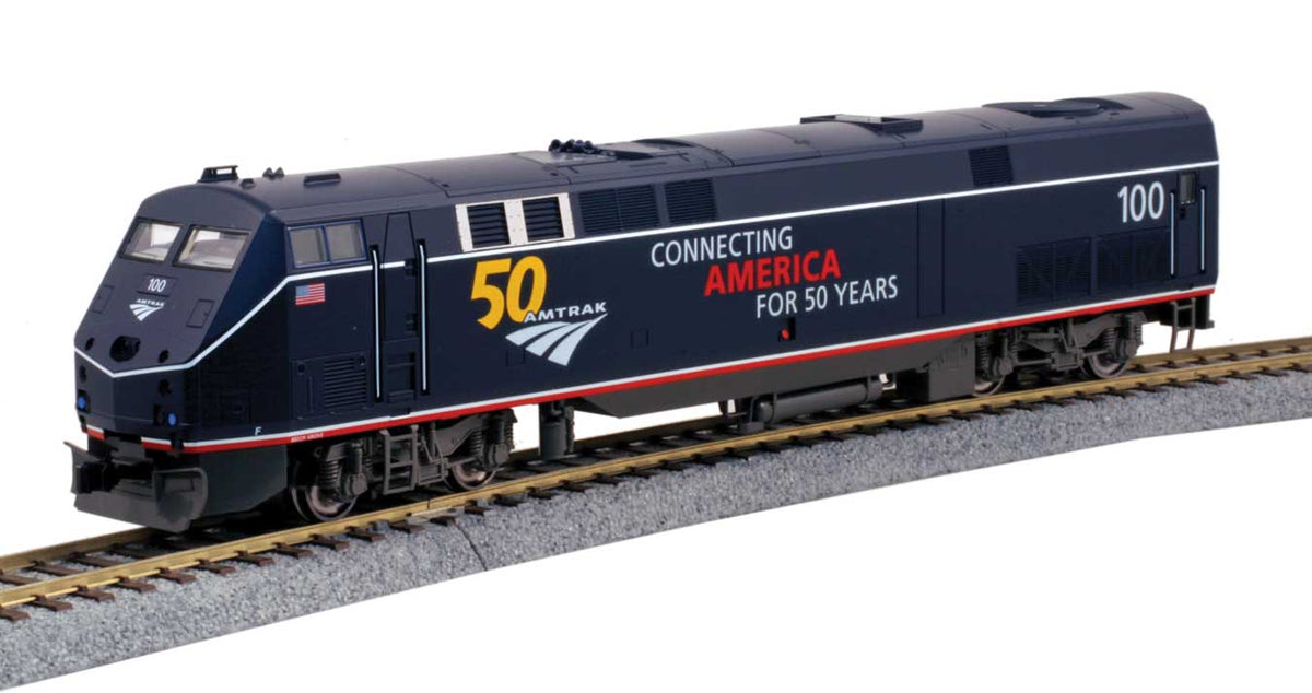 GE P42 Genesis - Standard DC -- Amtrak #100 (50th Anniversary Scheme, Midnight Blue)