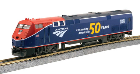 GE P42 Genesis - Sound, DCC, Working Ditch Lights -- Amtrak #108 (50th Anniversary, Phase VI; blue, red)