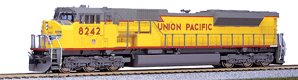 EMD SD90/43MAC - Standard DC -- Union Pacific #8242 (yellow & gray w/wings & lightning bolt)
