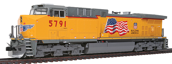 GE AC4400CW - Standard DC -- Union Pacific #5791 (Armour Yellow, gray, Building America Slogan, Large Fla