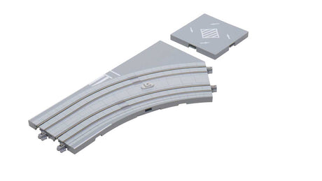 Street Track - Unitram -- Double Track Right Hand Curve 7-1/16"  180mm Radius 45 Degrees