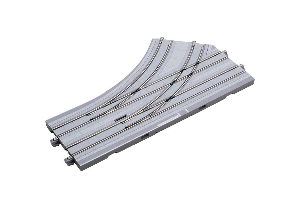 Unitram Street Double-Track Electric Turnout -- Left Hand 7-3/32"  180mm Radius Diverging Route