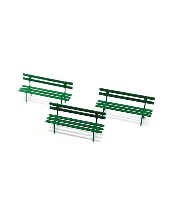 Park Benches -- Green pkg(3)