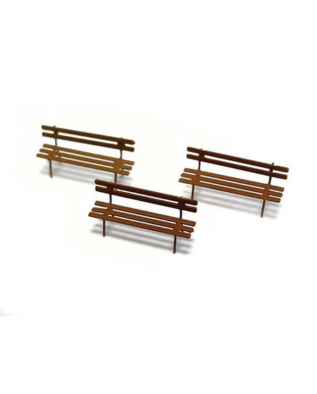 Park Benches -- Brown pkg(3)