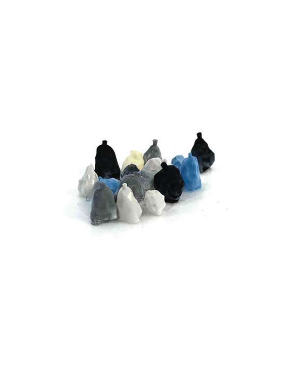 Garbage/Rubbish Bags -- 4 Each Blue, Black, Light Gray, Dark Gray, Yellow