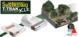 Woodland Scenics(R) Subterrain(R) T-Trak Module Kit with Unitrack -- 90-Degree Curved-Corner-2
