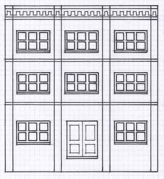 3-Story Trackside Loading Wall - Quick-Flats -- Kit - Tan 6-1/2 x 6-1/4"  16.5 x 15.9cm pkg(2)