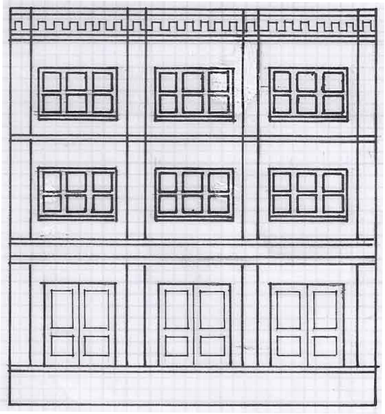 3-Story Loading Dock Wall - Quick-Flats -- Kit - Tan 6-1/2 x 6-1/4"  16.5 x 15.9cm pkg(2)