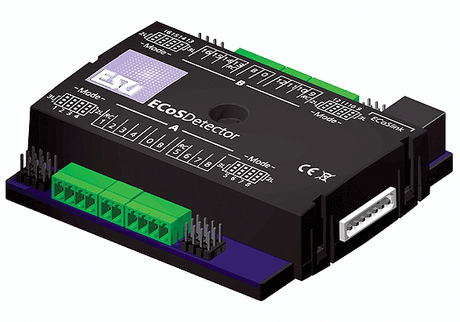 ECoSDetector Feedback Module -- 16 Digital Inputs For 2-Rail or 3-Rail Operation