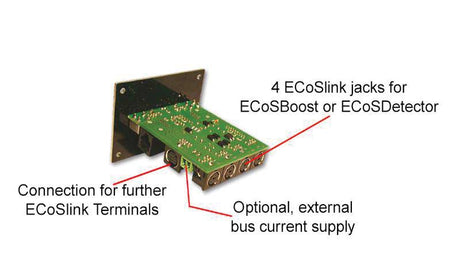 ECoSlink Terminal Bus Distribution Plate -- 6 Slave Jacks, 90cm Cable-2