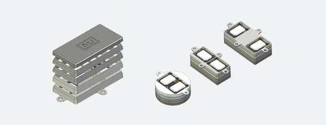 Modular Speaker Baffle Set for Twin Sugar Cube Speakers -- 28mm; 20x40mm and 16x35mm baffles for 11 x 15mm Speakers