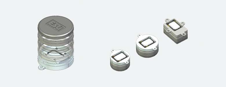 Modular Speaker Baffle Set with 1 Single Sugar Cube Speaker -- 20mm; 23mm and 16x25mm baffles and 1 11 x 15mm Speaker