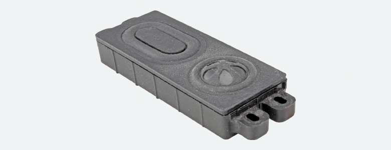 Rectangular Speaker with Enclosure -- 8 Ohm, 1-1/8 x 2-21/32 x 9/16"  29 x 68 x 14mm