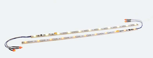 LED Interior Lighting Strip with DCC Decoder and Red Marker Lights -- Yellow 10 x 11/32"  25.5 x .9cm