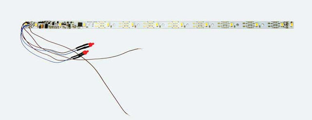 Interior Light Bar with DCC Decoder -- Warm White LEDs, 10-3/8" 26.4cm Max Length (Can be Cut for Shorter Cars)