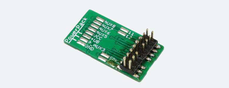 Adapter Board -- 24-pin E24 Socket to PluX16 on Locomotive