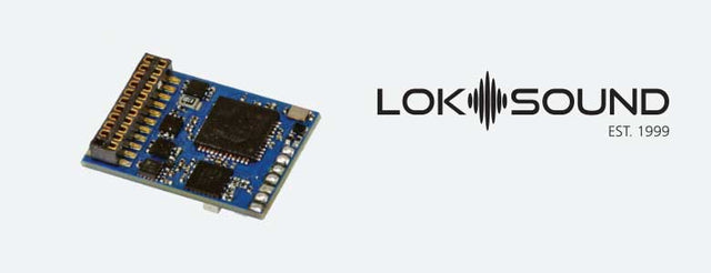 LokSound 5 Fx DCC/MM/SX/M4 Cab Car Decoder w/Speaker -- No Motor Outputs, Sound & Lights Only, NEM660 21MTC Interface 11x15mm