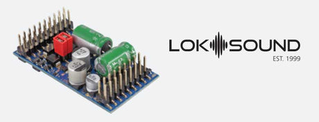 LokSound 5 L DCC-MM-SX-M4 Multi-Prototcol Sound and Control Decoder -- 3A for O Scale, Pinheader Interface with Adapter, No Recorded Sound Files-2