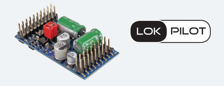 LokPilot 5 L DCC-MM-SX-M4 Multi-Protocol Control-Only Decoder -- 3A for O Scale, Pinheader Interface with Adapter