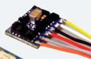 LokPilot 5 Micro DCC-MM-SX-M4 Multi-Protocol Control-Only Decoder -- Angled Direct 6-Pin Interface