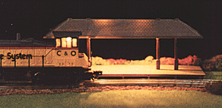 Lighted Station Platform