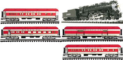 Steam Passenger - SF "The Atchison Limited" w/Lionel Railsounds -- Hudson w/Tender & 4 Cars