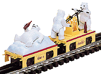 Coca-Cola Polar Bear Handcar & Trailer