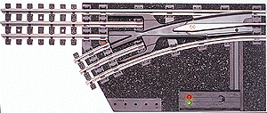 42" Wide Radius Switches -- Manual Left Hand