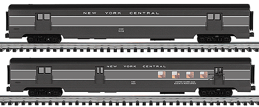 Gold Line(tm) 21" 20th Century Limited Passenger Car 2-Pac -- New York Central 1 Each Baggage & RPO