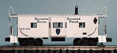 GOLD Line (TM) Bay Window Caboose -- Southern Pacific Police #SP4709 (white, black lettering)