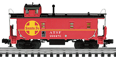 Gold Line(tm) Smoking Off-Center Cupola Caboose -- Atchison, Topeka & Santa Fe #999470 (red, yellow & white details)