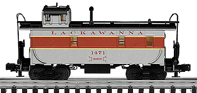 Gold Line(tm) Smoking Off-Center Cupola Caboose -- Lackawanna #1471 (gray, red, yellow)