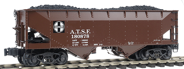 Diecast 2-Bay Outside Braced Hopper -- Atchison, Topeka & Santa Fe