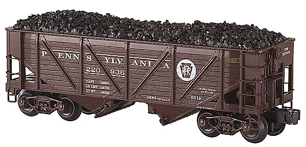 Diecast 2-Bay Outside Braced Hopper -- Pennsylvania RR